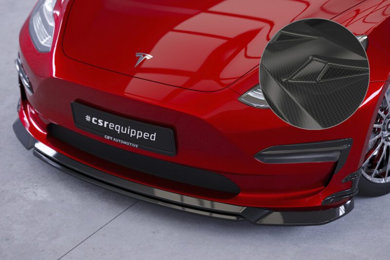Lip delantero CSR Automotive para Tesla Model 3 CSL702 Carbon Look 1