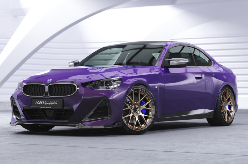 Lip delantero CSR Automotive para BMW Serie 2 G42 paquete M/M240i CSL716 Negro Mate 4