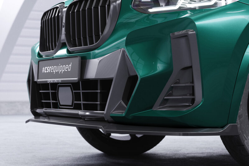 Lip delantero CSR Automotive para BMW X3 G01 / X4 G02 M paquete CSL722 Negro Mate 2