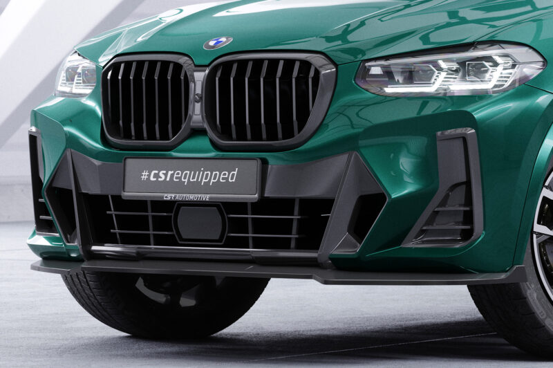 Lip delantero CSR Automotive para BMW X3 G01 / X4 G02 M paquete CSL722 Negro Mate 3
