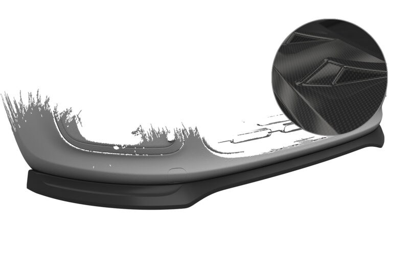 Lip delantero CSR Automotive para Fiat Panda 3 (Tipo 312/319) CSL753 Carbon Look 1