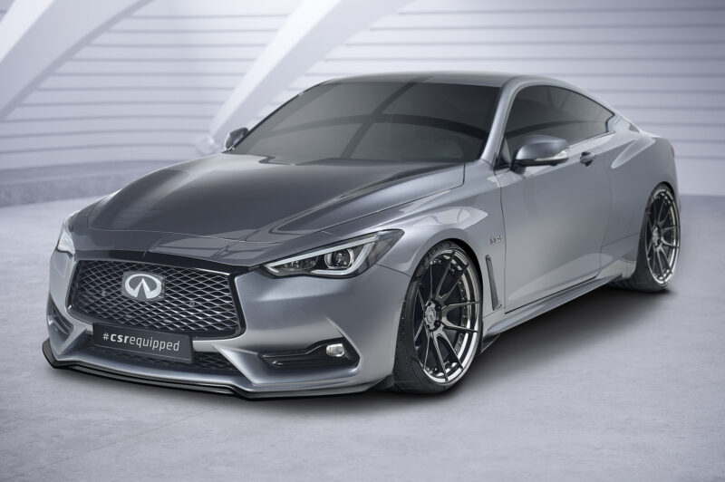 Lip delantero CSR Automotive para Infiniti Q60 CSL754 Negro Mate 4