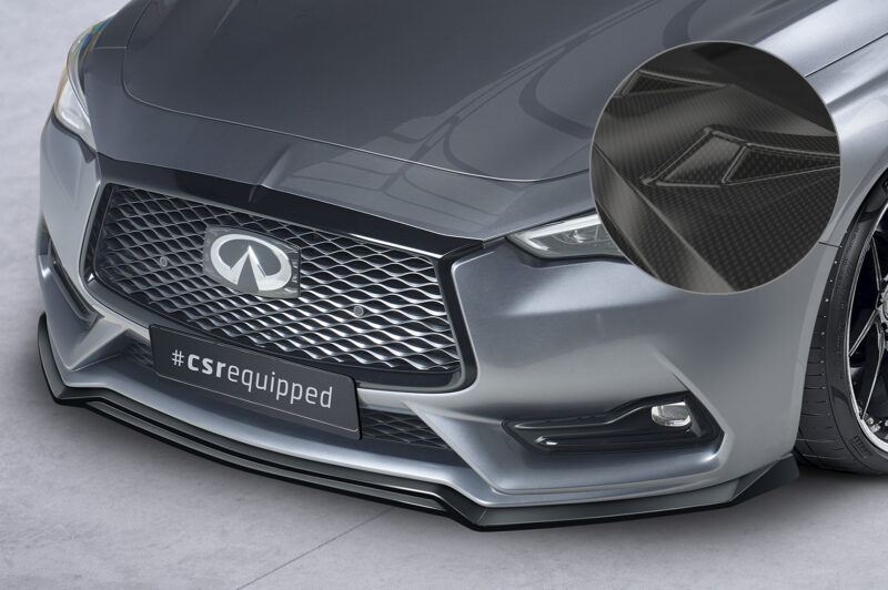 Lip delantero CSR Automotive para Infiniti Q60 CSL754 Carbon Look 1