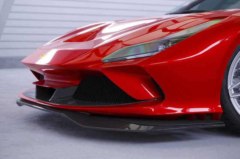 Lip delantero CSR Automotive para Ferrari F8 Tributo / Spider CSL767 Negro Mate 2