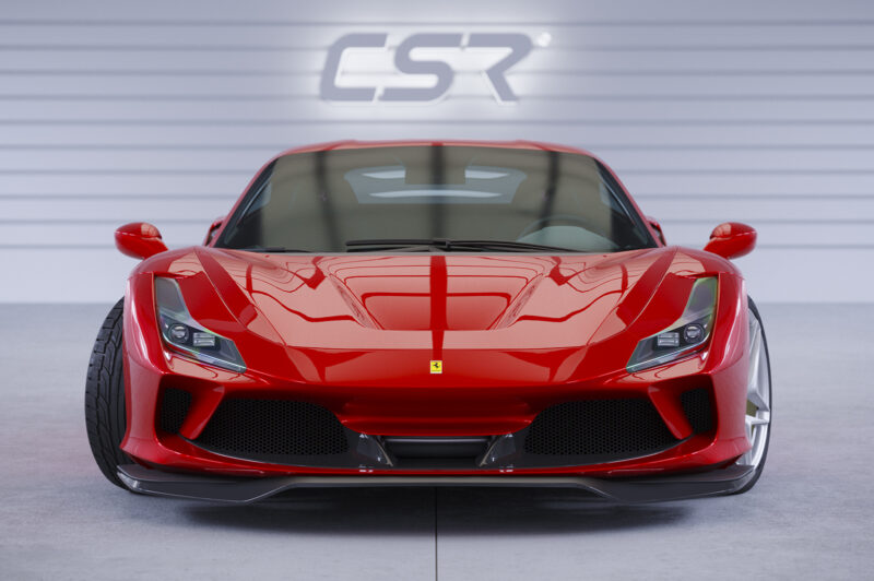 Lip delantero CSR Automotive para Ferrari F8 Tributo / Spider CSL767 Negro Mate 6