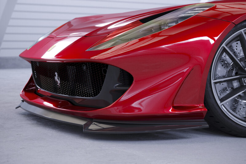 Lip delantero CSR Automotive para Ferrari 812 Superfast / GTS CSL768 Negro Mate 2