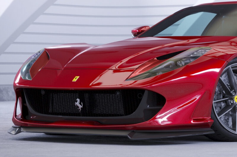 Lip delantero CSR Automotive para Ferrari 812 Superfast / GTS CSL768 Negro Mate 3