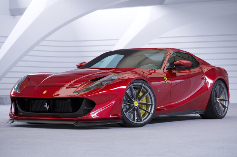 Lip delantero CSR Automotive para Ferrari 812 Superfast / GTS CSL768 Negro Mate 4