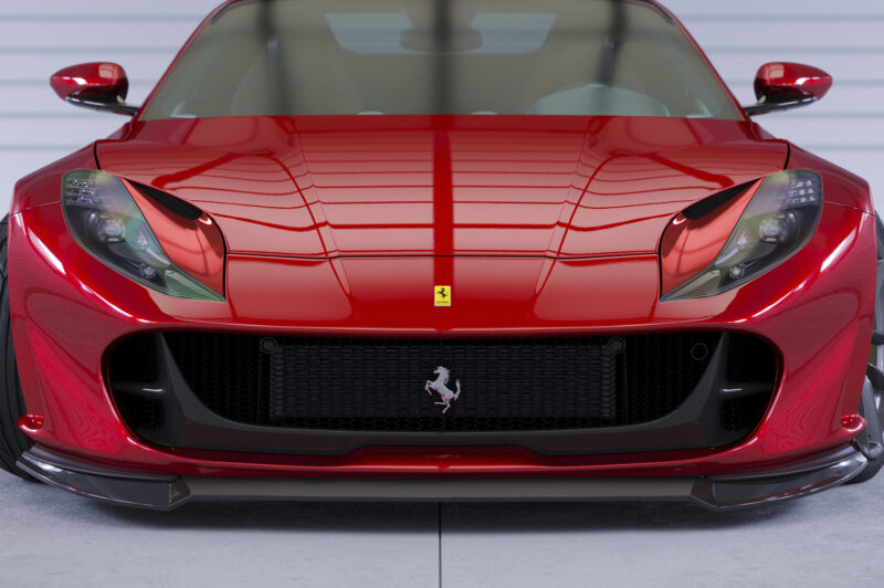 Lip delantero CSR Automotive para Ferrari 812 Superfast / GTS CSL768 Negro Mate 5