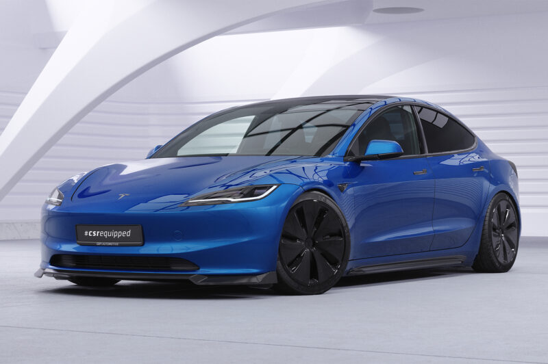 Lip delantero CSR Automotive para Tesla Model 3 CSL869 Negro Mate 4