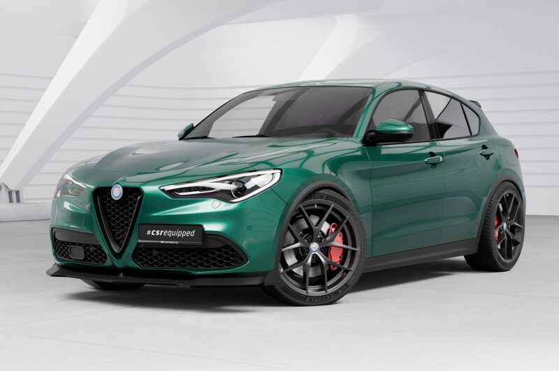 Lip delantero CSR Automotive para Alfa Romeo Stelvio CSL886 Negro Mate 4