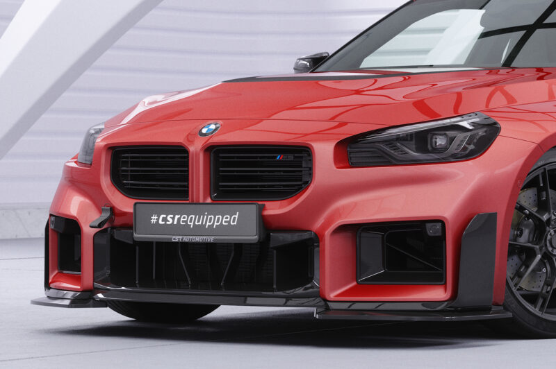 Lip delantero CSR Automotive en forma de copa para BMW M2 G87 CSL894 Negro Mate 3