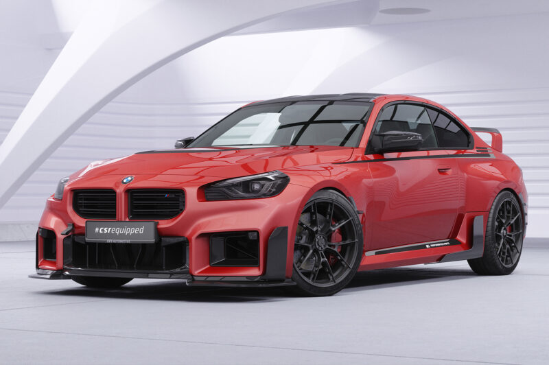 Lip delantero CSR Automotive en forma de copa para BMW M2 G87 CSL894 Negro Mate 4