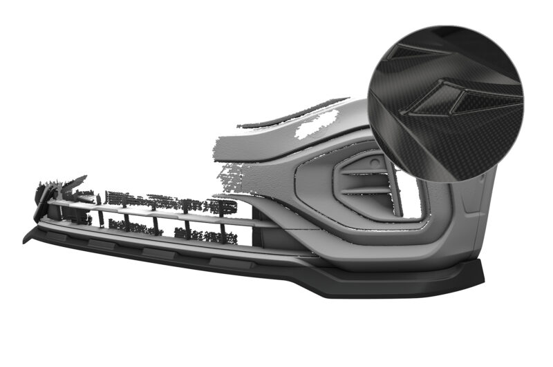 Lip delantero CSR Automotive para VW T-Roc (Tipo A1) R CSL923 Carbon Look 1