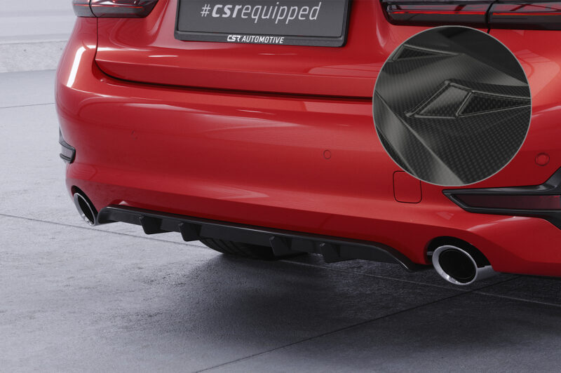 Difusor trasero CSR Automotive  para BMW Serie 3 Sedan y Touring (G20/G21) HA278-C Carbon Look 1