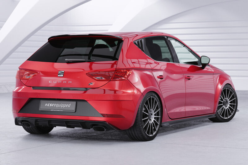 Difusor trasero CSR Automotive  para Seat Leon 3 (Tipo 5F Cupra HA298-S Negro Mate 4