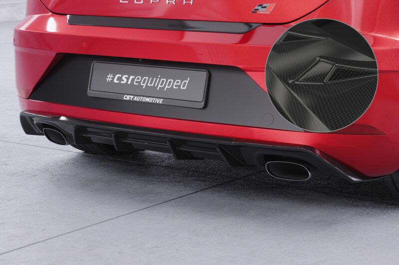 Difusor trasero CSR Automotive  para Seat Leon 3 (Tipo 5F Cupra HA298-C Carbon Look 1