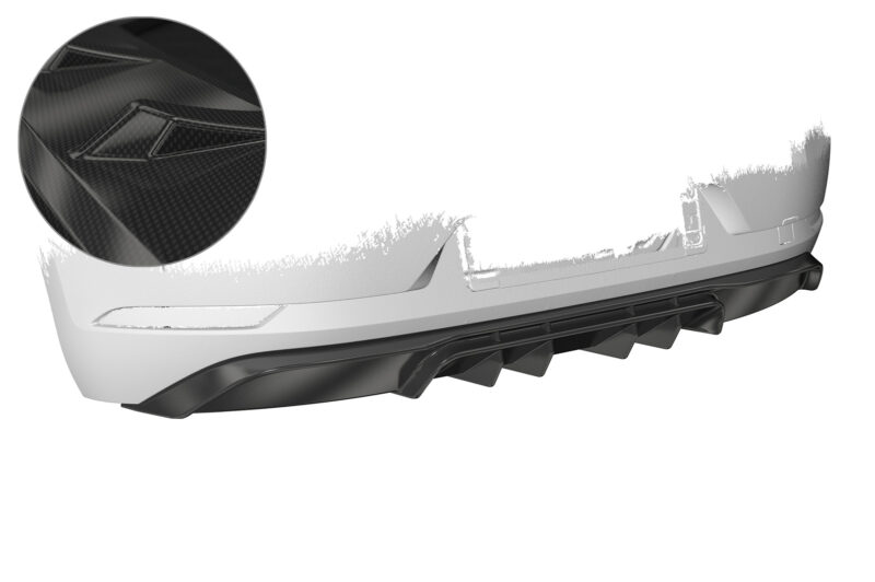 Difusor trasero CSR Automotive  para VW Golf 7 (Tipo AU) HA302-C Carbon Look 1