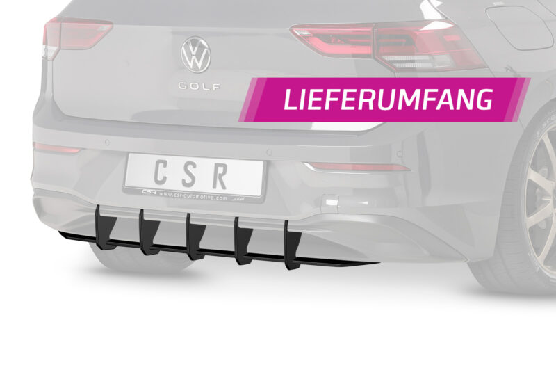 Difusor trasero CSR Automotive para VW Golf 8 (Tipo CD) Style/Active HA314-L Sin logotipo CSR 5