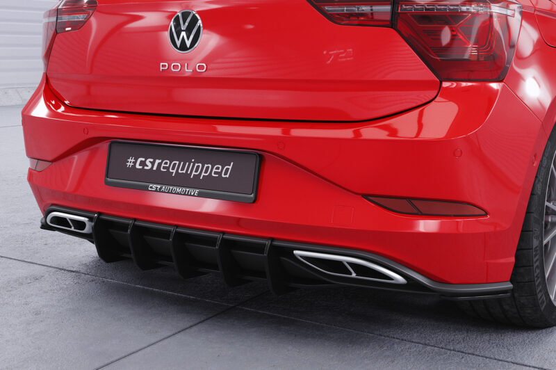 Difusor trasero CSR Automotive para VW Polo 6 2G (Tipo AW) R-Line HA317-L Sin logotipo CSR 1