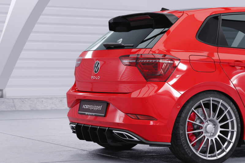 Difusor trasero CSR Automotive para VW Polo 6 2G (Tipo AW) R-Line HA317-L Sin logotipo CSR 3