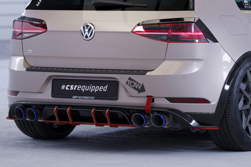 Difusor trasero CSR Automotive para VW Golf 7 (Tipo AU) R HA411 Sin logotipo CSR 1