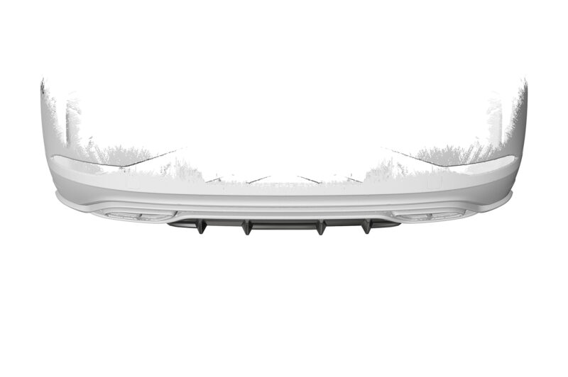 Difusor trasero CSR Automotive  para VW Polo 6 2G (Tipo AW) R-Line HA440-S Negro Mate 6