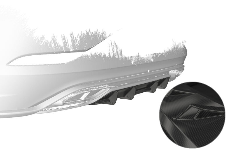 Difusor trasero CSR Automotive  para VW Polo 6 2G (Tipo AW) R-Line HA440-C Carbon Look 1