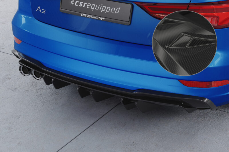 Difusor trasero CSR Automotive  para Audi A3 8V S-Line Limo/Cabrio HA448-C Carbon Look 1