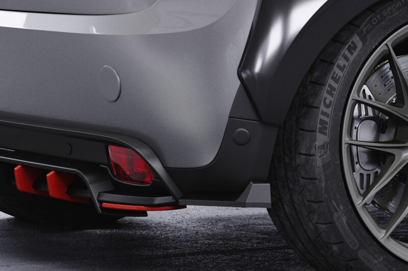 Difusor trasero CSR Automotive  para Mini F56 Cooper SE HA462-S Negro Mate 6