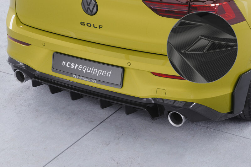 Difusor trasero CSR Automotive  para VW Golf 8 GTI HA484-C Carbon Look 1