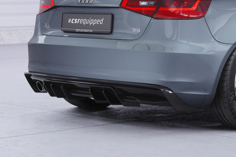 Difusor trasero CSR Automotive  para Audi A3 8V HA493-S Negro Mate 3