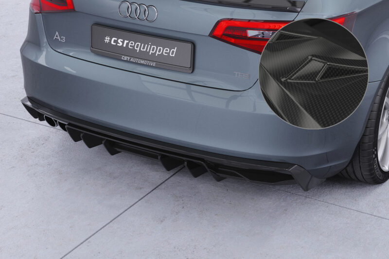 Difusor trasero CSR Automotive  para Audi A3 8V HA493-C Carbon Look 1