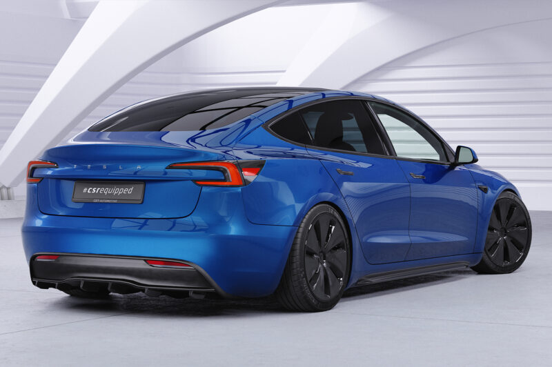 Difusor trasero CSR Automotive  para Tesla Model 3 HA496-S Negro Mate 4