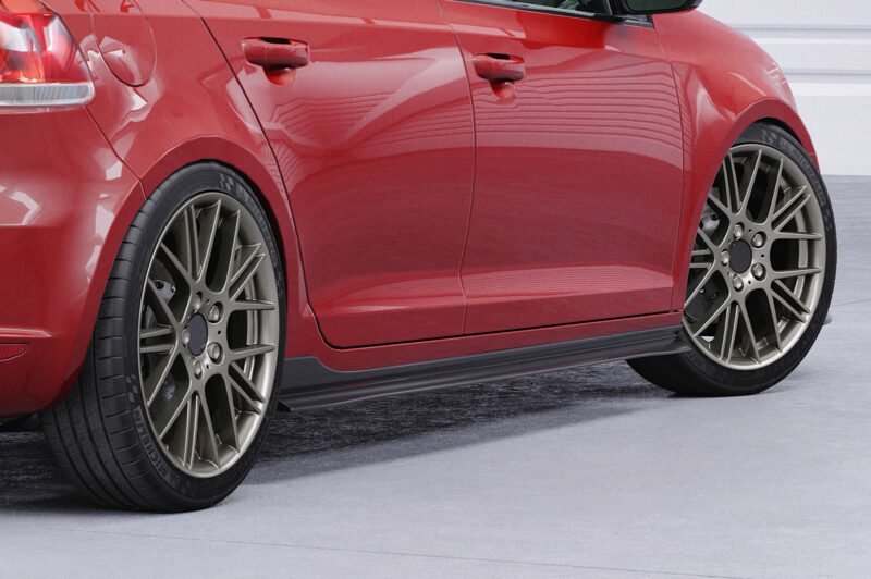 Faldones laterales para VW Golf 6 SS460-S Negro mate 5