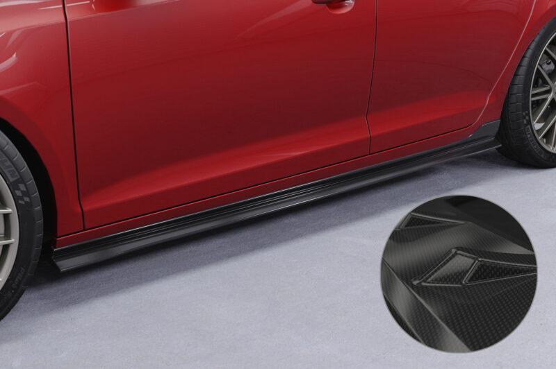 Faldones laterales para VW Golf 6 SS460-C Carbon look 1