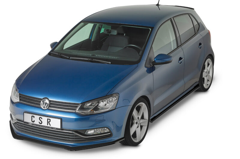 Faldones laterales para VW Polo V Tipo 6R / 6C SS466-S Negro mate 2