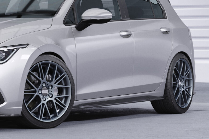 Faldones laterales para VW Golf 8 (tipo CD) SS467-S Negro mate 3