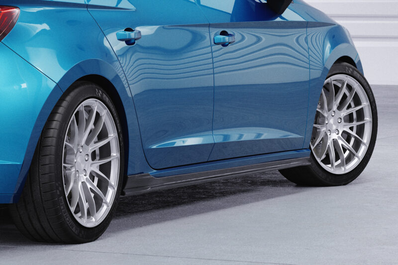 Faldones laterales para Seat Leon 3 (Typ 5F) ST / 5 puertas SS468-S Negro mate 5