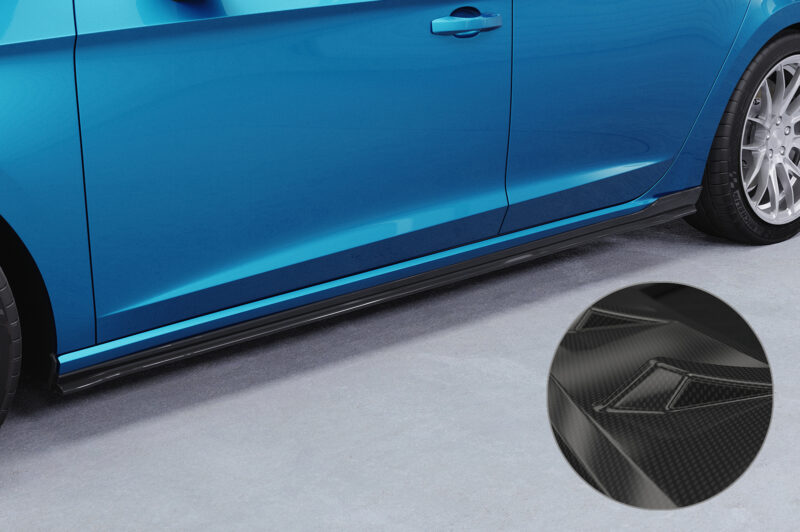 Faldones laterales para Seat Leon 3 (Tipo 5F) ST / 5 puertas SS468-C Carbon look 1