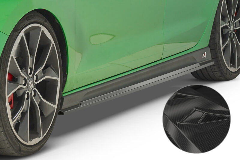 Faldones laterales para Hyundai I30 N (PD) SS473-C Carbon look 1