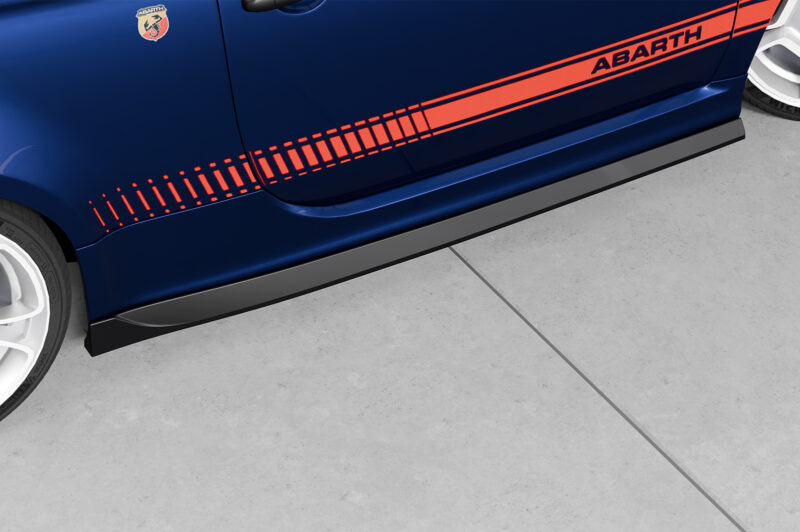 Faldones laterales para Fiat Abarth 595 SS475-S Negro mate 2