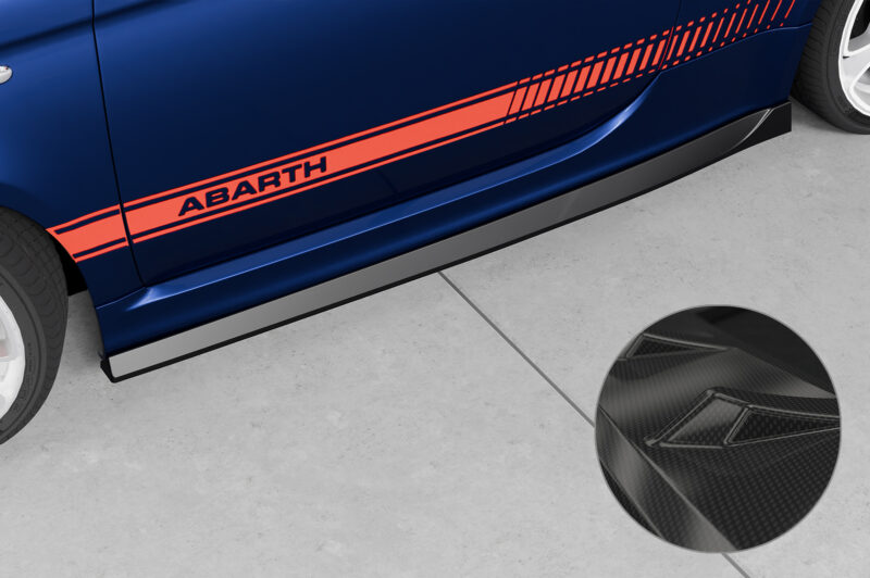 Faldones laterales para Fiat Abarth 595 SS475-C Carbon look 1