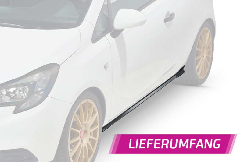 Faldones laterales para Opel Corsa E 3 puertas SS479-S Negro mate 6