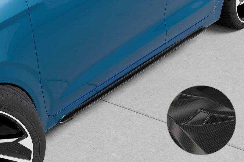 Faldones laterales para Hyundai i10 (3.ª generación) SS483-C Carbon look 1