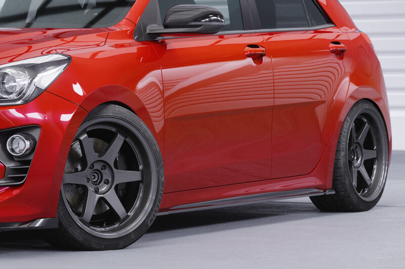 Faldones laterales para Kia Rio (YB) SS485 -S Negro mate 3