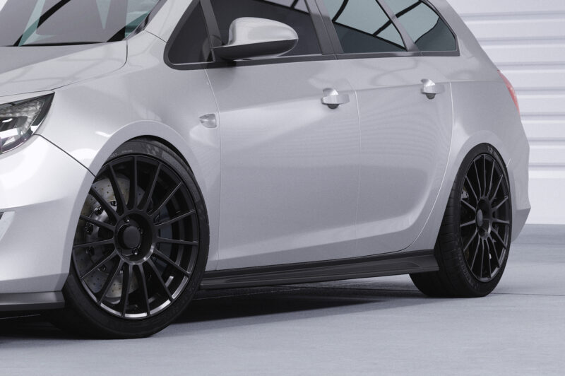 Faldones laterales para Opel Astra J Sports Tourer SS504-S Negro mate 3