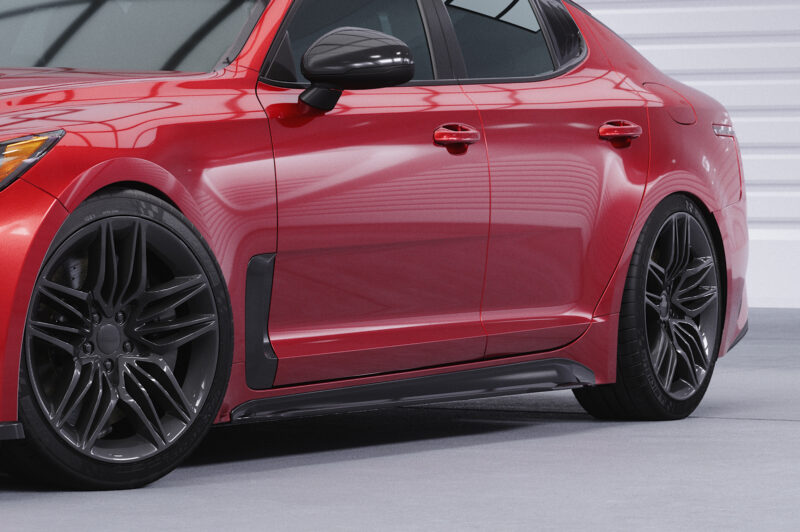 Faldones laterales para Kia Stinger GT SS509-S Negro mate 3