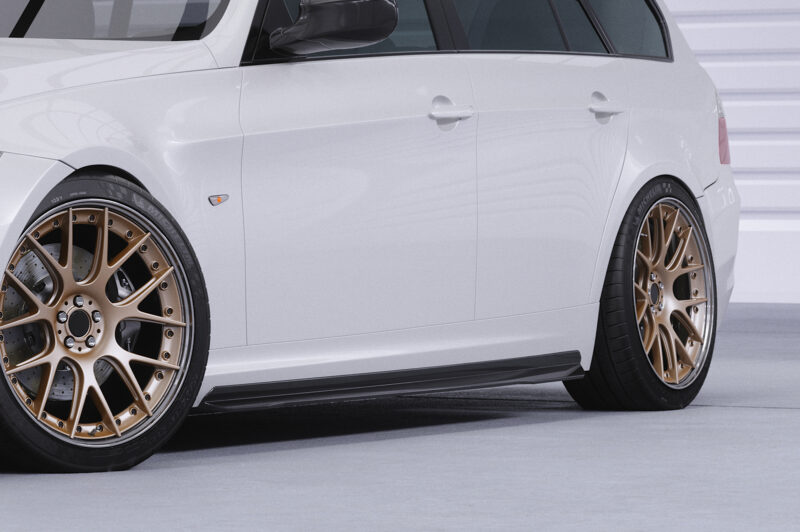Faldones laterales para BMW Serie 3 E90 / E91 SS513-S Negro mate 3