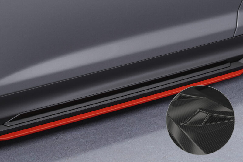 Faldones laterales para Mini F56/57 3 puertas SS521-C Carbon look 1